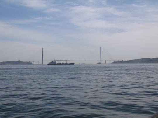 Знаменитый мост на остров Русский
